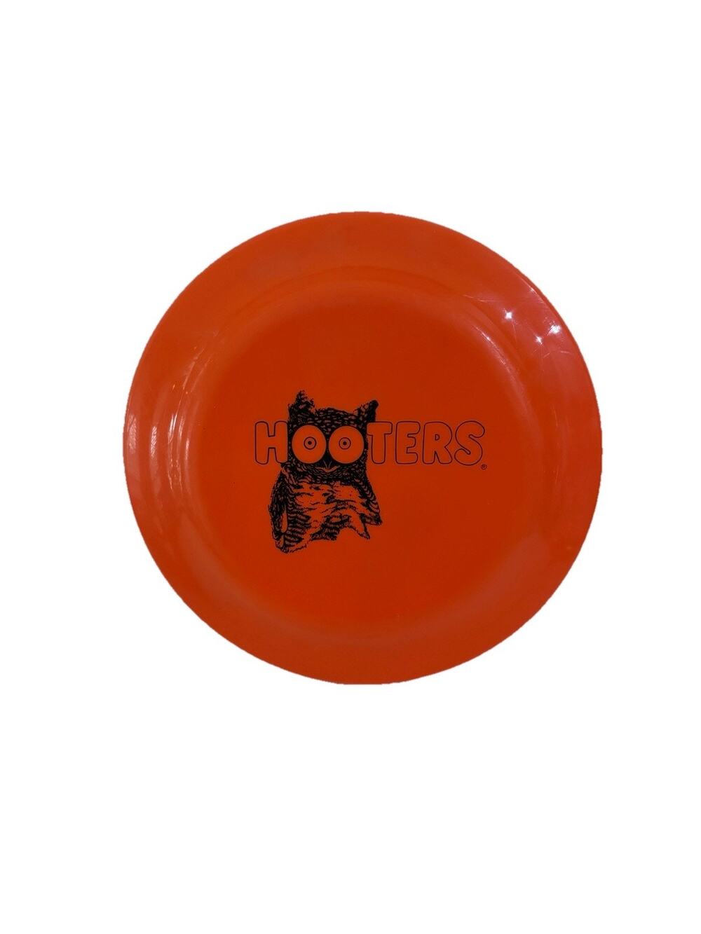 Vintage HOOTERS Advertising Orange Humphrey Flyer Flying Disc Made In U. S. A.